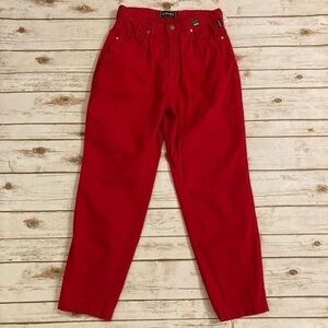 Vintage Versace Couture Red Jeans Size 30